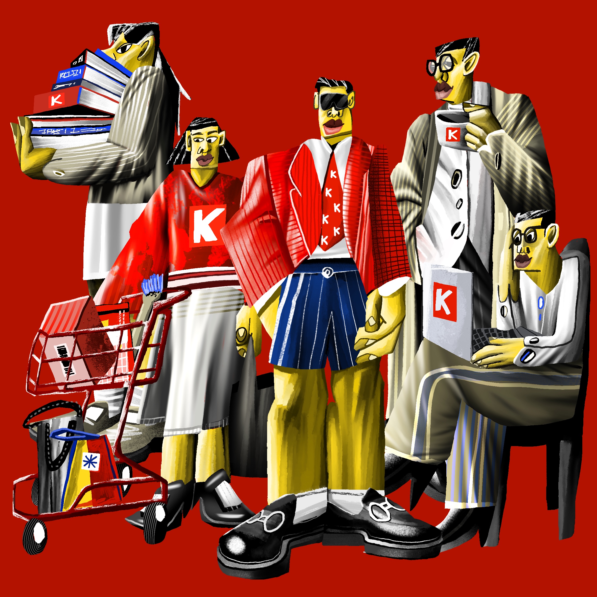 KOOPERATIV Coworking Campaign Illustration